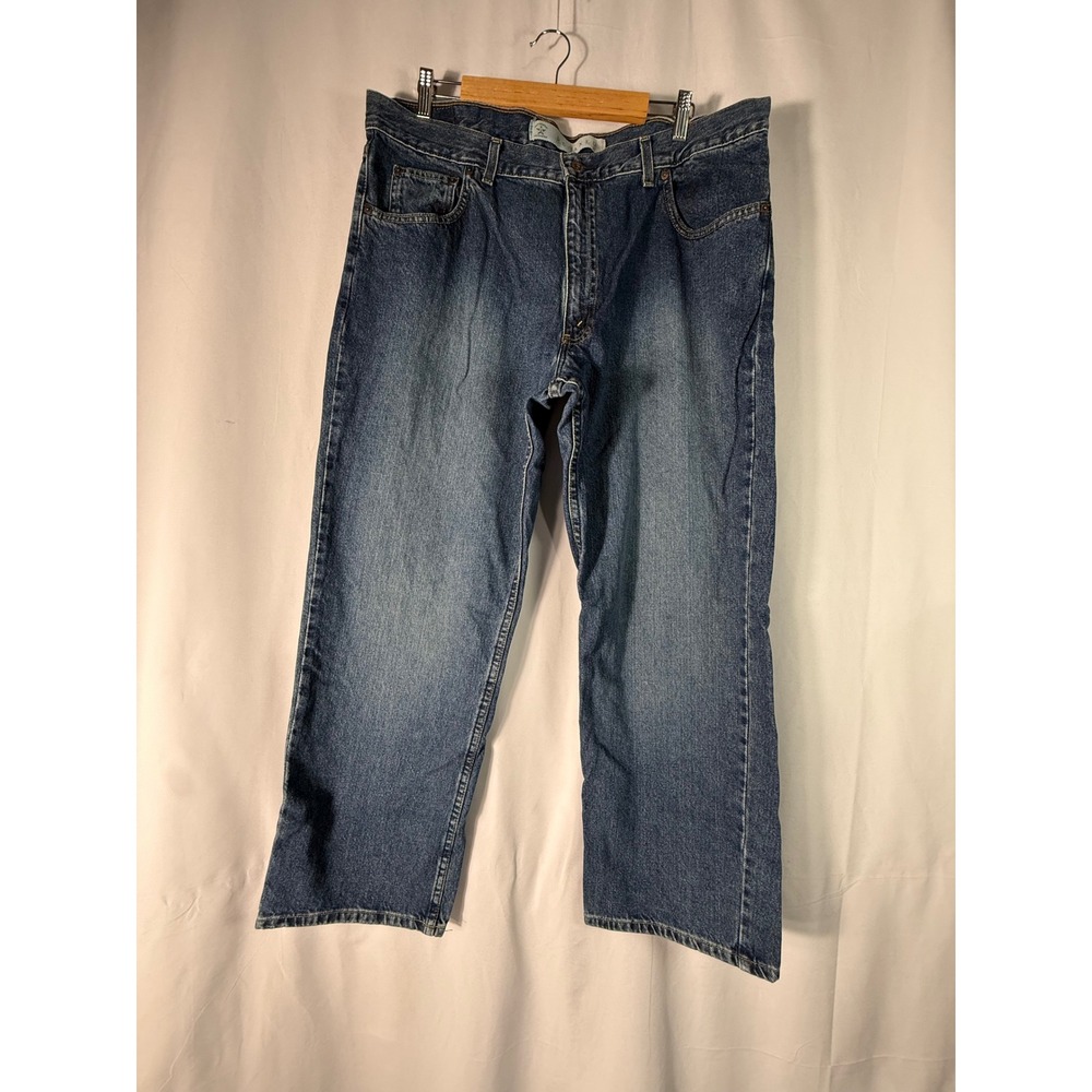 Arizona Jean Co Mens Relaxed Fit Blue Denim Jeans Medium Wash 40x30 523-4100N - Picture 2 of 11